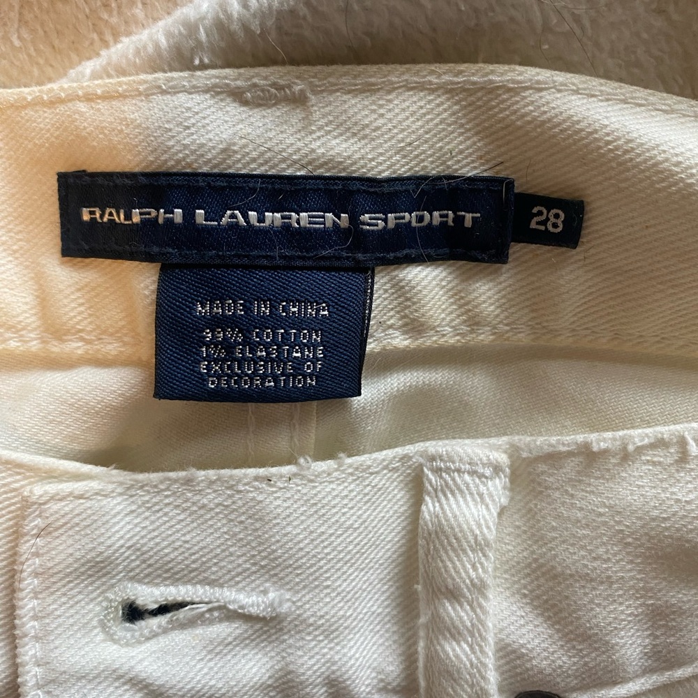 White Polo/ Ralph Lauren jeans